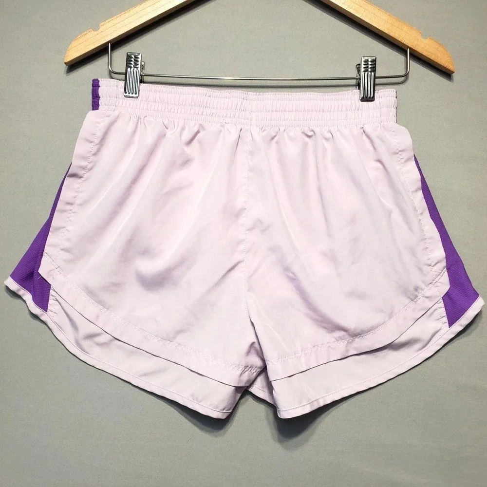 Nike Dri-FIT Running Shorts Womens M Purple Lined Colorblock Gym CZ9626-576‎